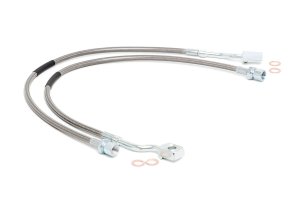 Chevrolet Silverado 1500 Brake Lines - Front - Rough Country - Stainless Extended Steel - '07-'18
